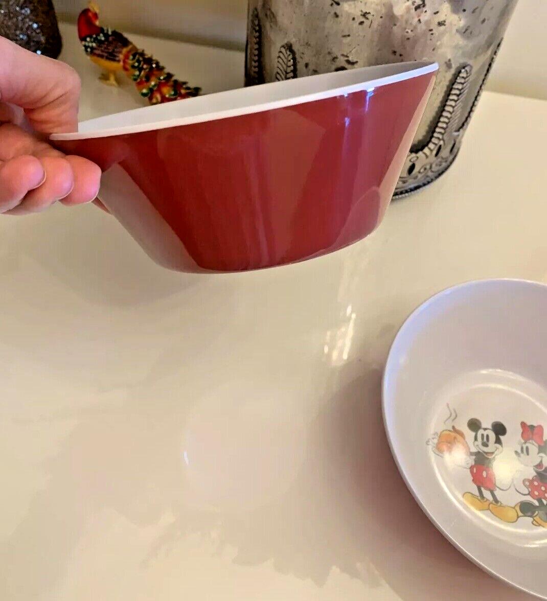 Disney Pottery Barn Mickey Mouse Bowl holiday party Thanksgiving school Set 4 a