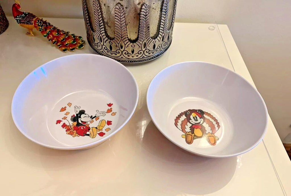 Disney Pottery Barn Mickey Mouse Bowl holiday party Thanksgiving school Set 4 a