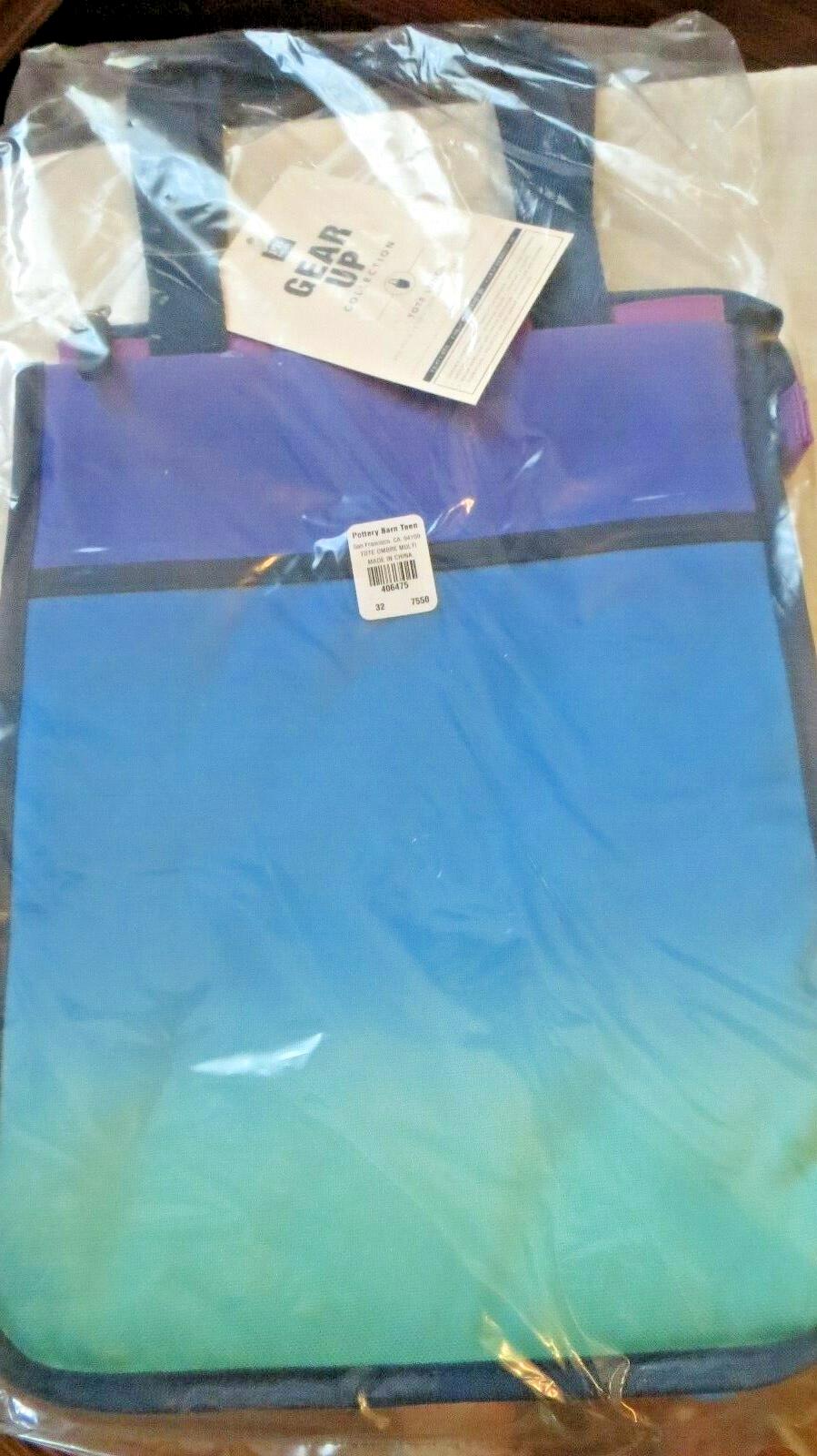 Pottery Barn LUNCH BOX BAG school OMBRE teen college girl rainbow gift star ,