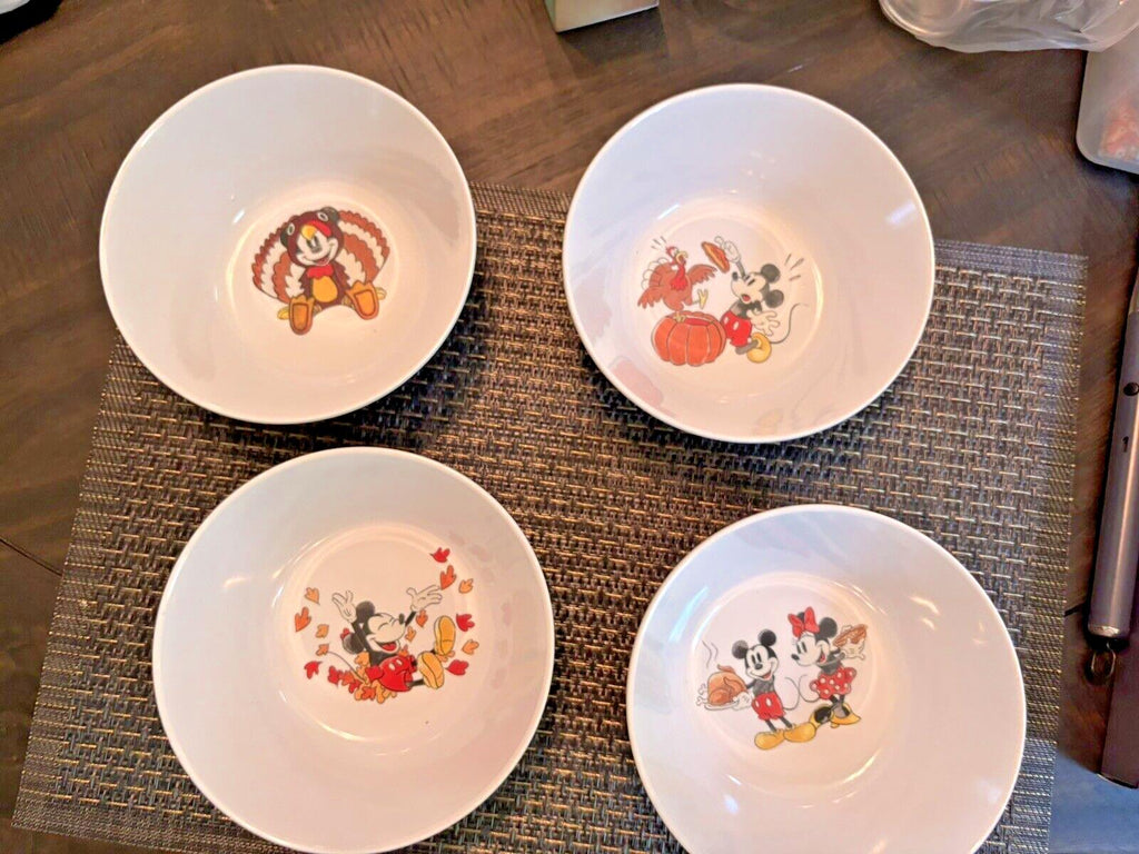 Disney Pottery Barn Mickey Mouse Bowl holiday party Thanksgiving school Set 4 a