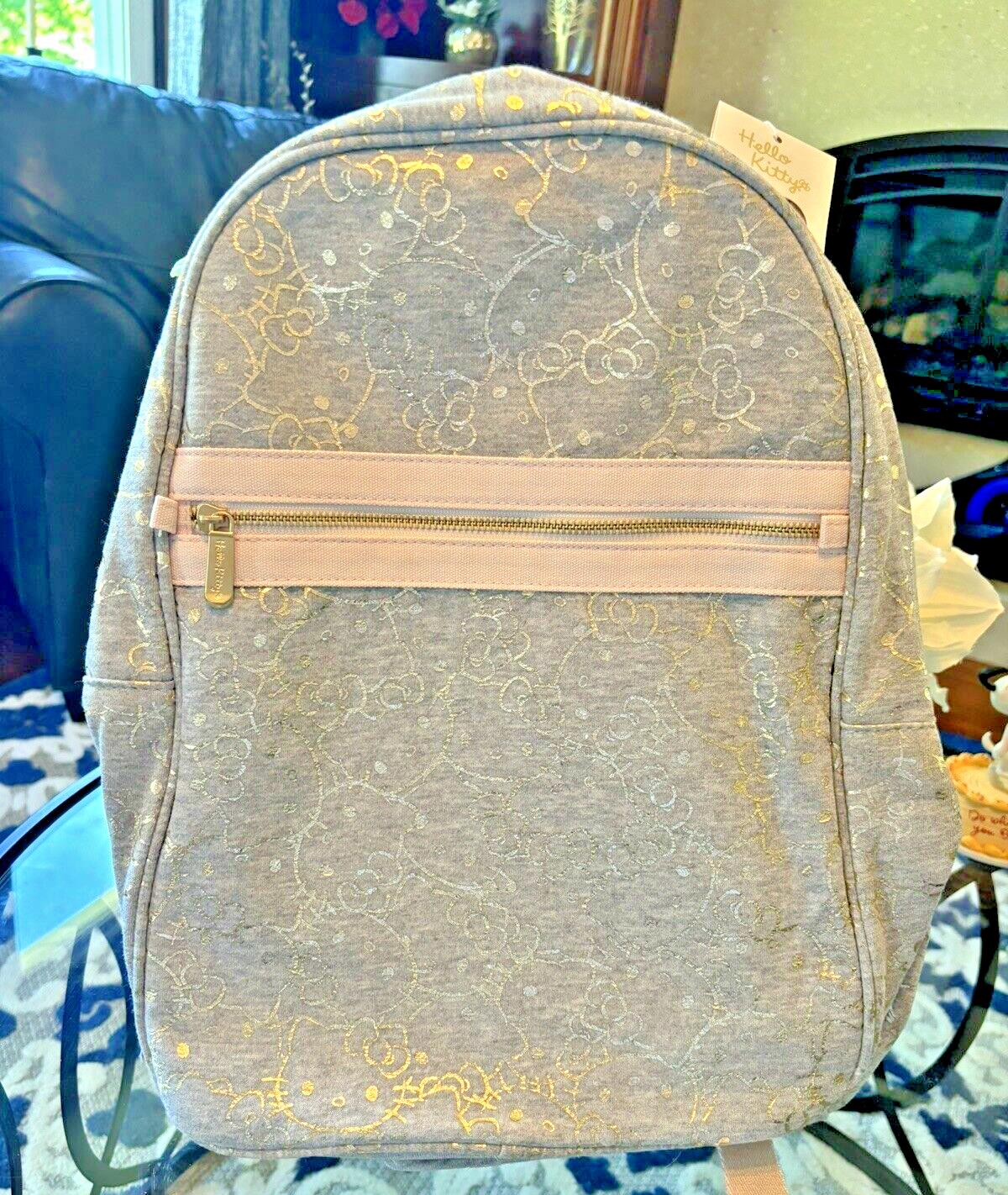 School Disney Pottery Barn Hello Kitty Glitter LARGE BACKPACK LUNCH Travel BAG .