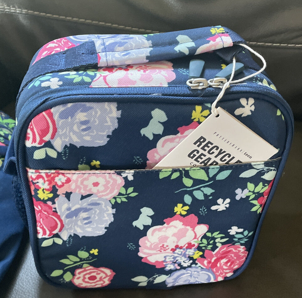 Pottery Barn LUNCH BOX BAG school disney Flower garden floral girl Gift Teen -