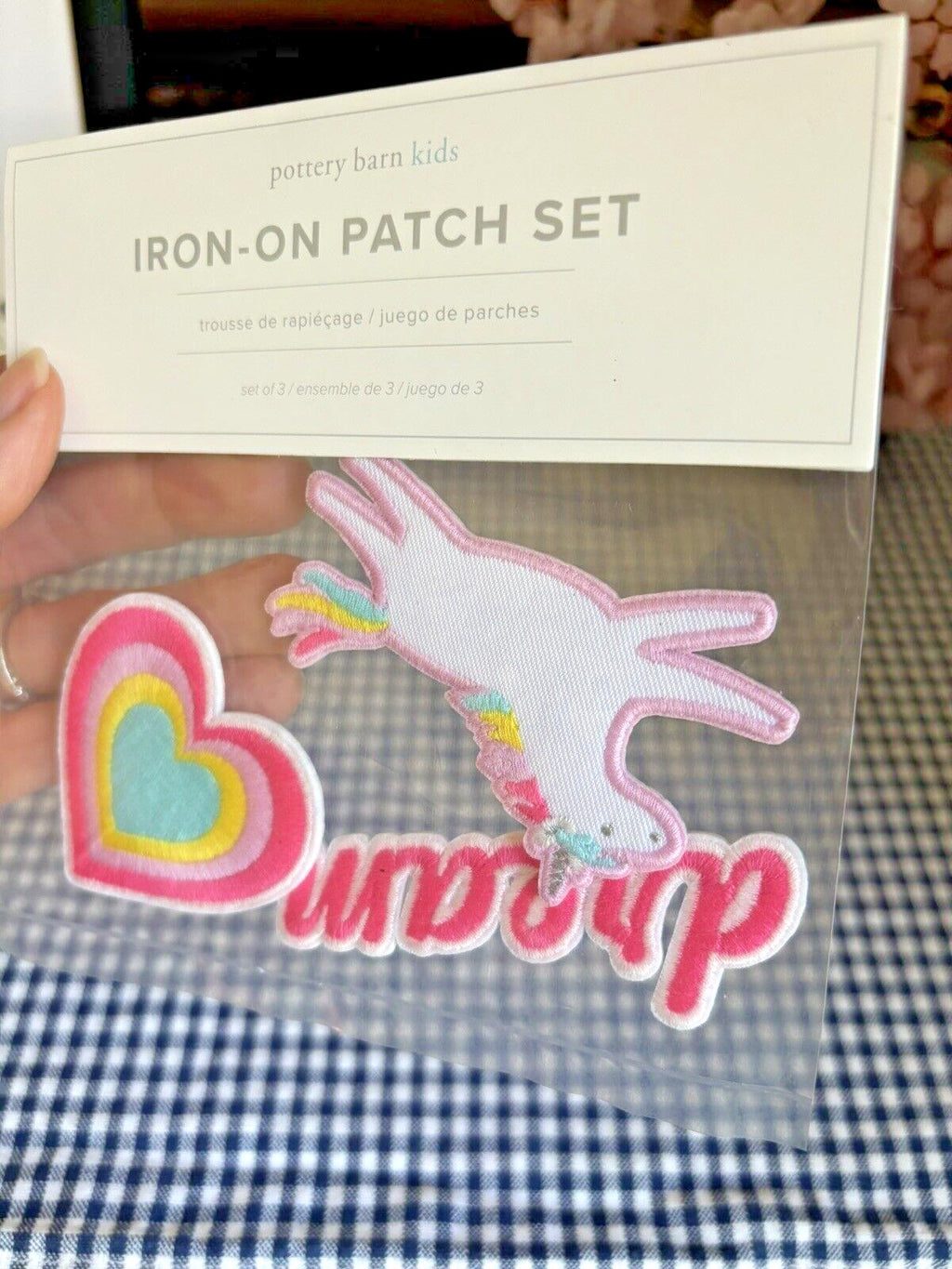 School Pottery Barn Princess Unicorn Rainbow IRON ON PATCH Gift Girl Set 3  ?? /