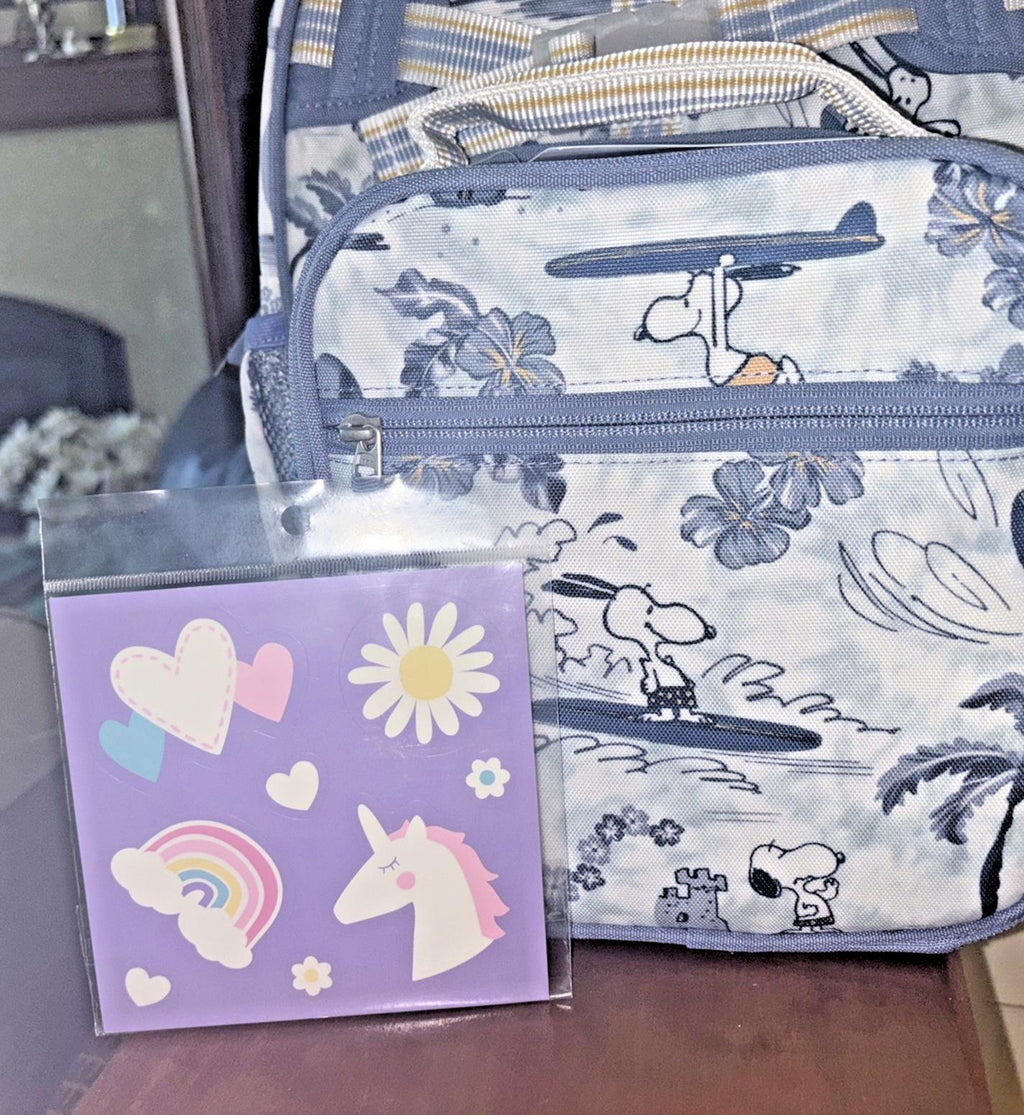 Pottery barn Snoopy school LUNCH BOX Bag Disney peanuts Kids travel set girl [