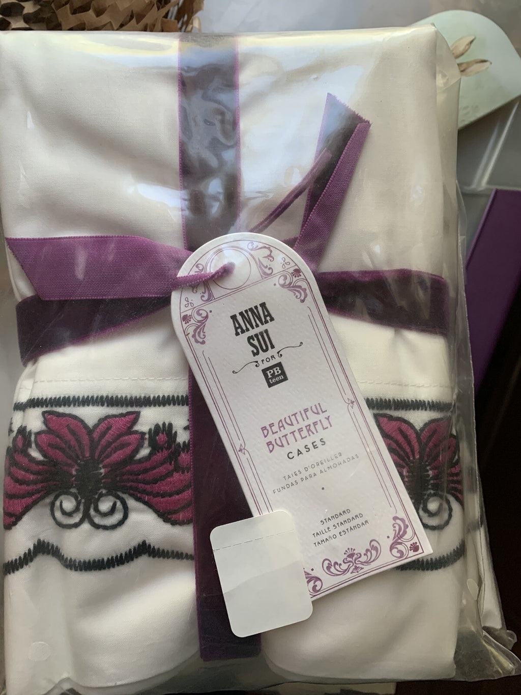Pottery Barn Anna Sui Butterfly Disney ?? princess girl gift Pillowcase SET 2 ]