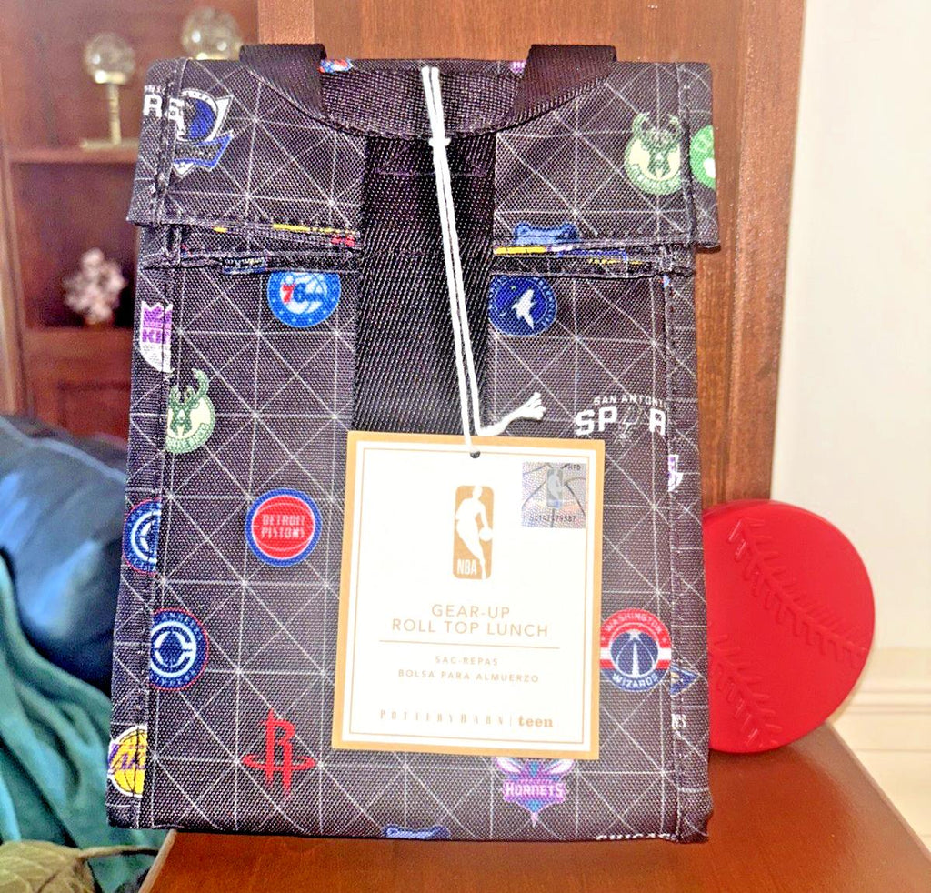 Pottery Barn School NBA Basketball Lunch Bag ICE sport Disney kid travel boy MLB