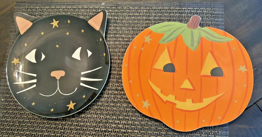 Pottery Barn Holiday Pumpkin black Cat Halloween party School kid SET 3 \