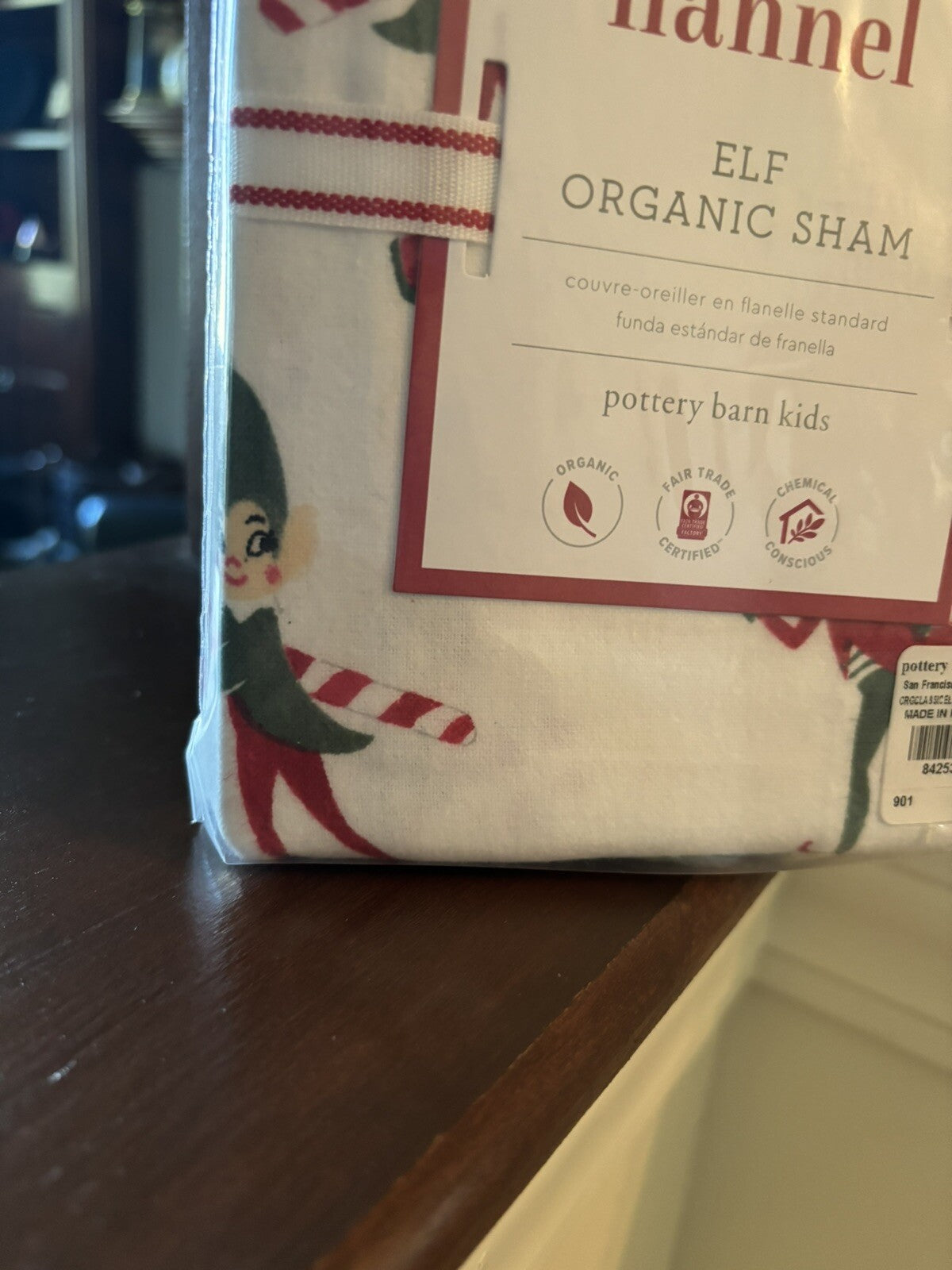 Pottery barn PILLOW SHAM ELF Disney holiday Christmas party gift school kid -