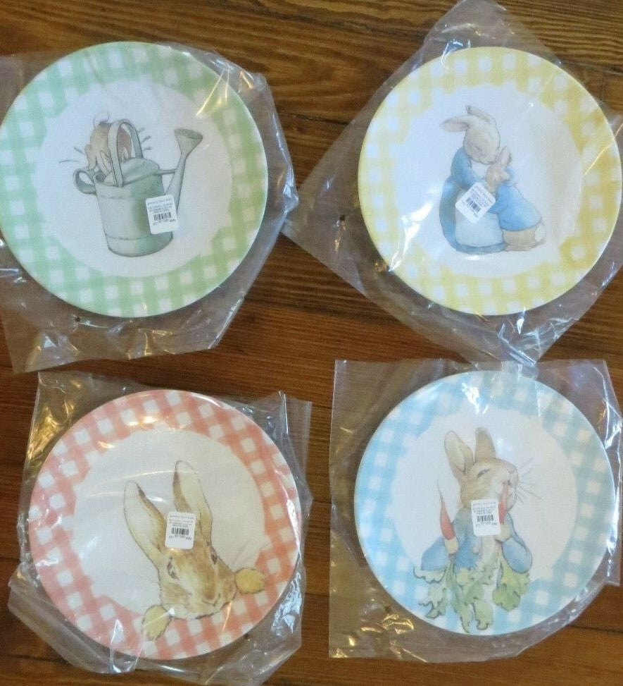 Pottery Barn Disney holiday PLATE Peter rabbit Easter bunny gift garden party !