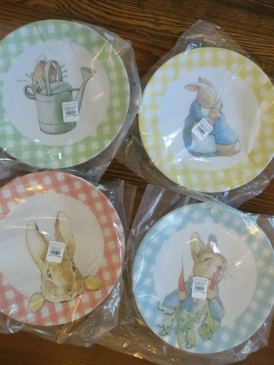 Pottery Barn Disney holiday PLATE Peter rabbit Easter bunny gift garden party !