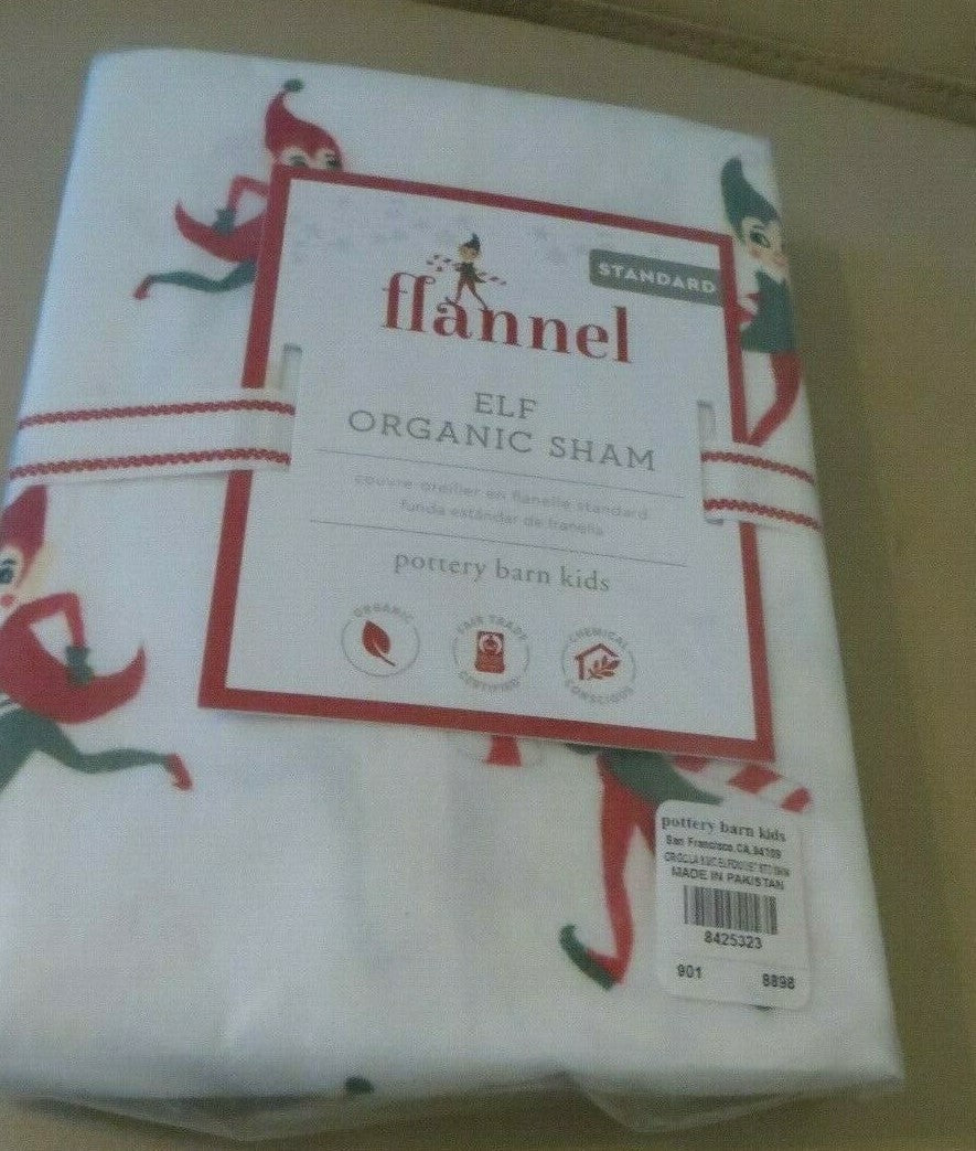 Pottery barn PILLOW SHAM ELF Disney holiday Christmas party gift school kid -