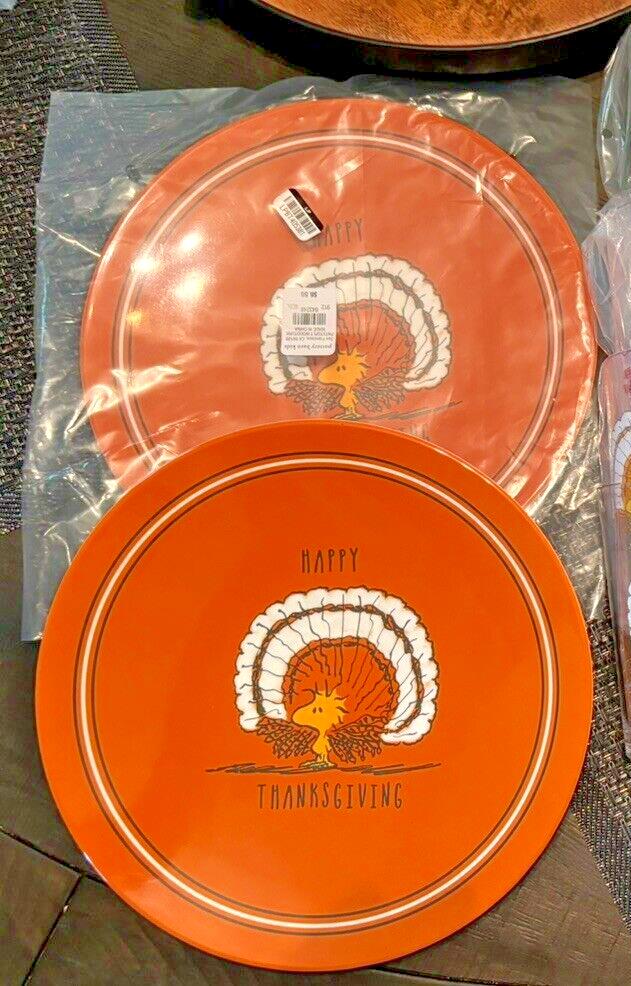 Pottery Barn holiday SNOOPY PLATE+UTENSIL Peanuts Disney Dinner Kid SET 8 \