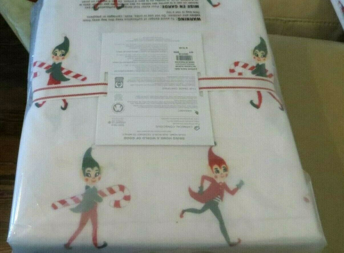 Pottery barn PILLOW SHAM ELF Disney holiday Christmas party gift school kid -