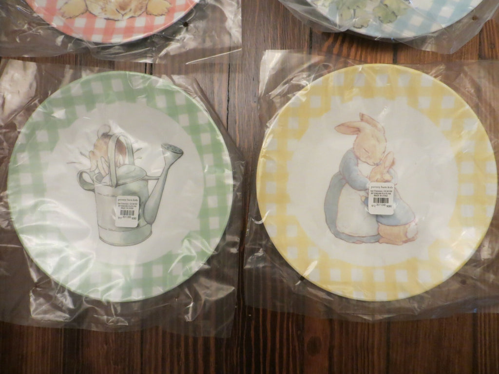Pottery Barn Disney holiday PLATE Peter rabbit Easter bunny gift garden party !