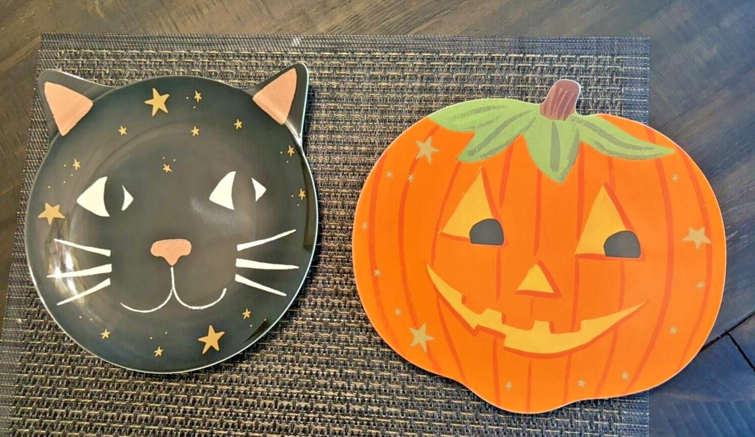 Pottery Barn Holiday Pumpkin black Cat Halloween party School kid SET 3 \