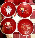 Pottery Barn holiday Christmas Rudolph Bumble Hermey Disney DINNER PLATE SET 4 -
