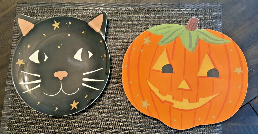 Pottery Barn Holiday Pumpkin black Cat Halloween party School kid SET 3 \