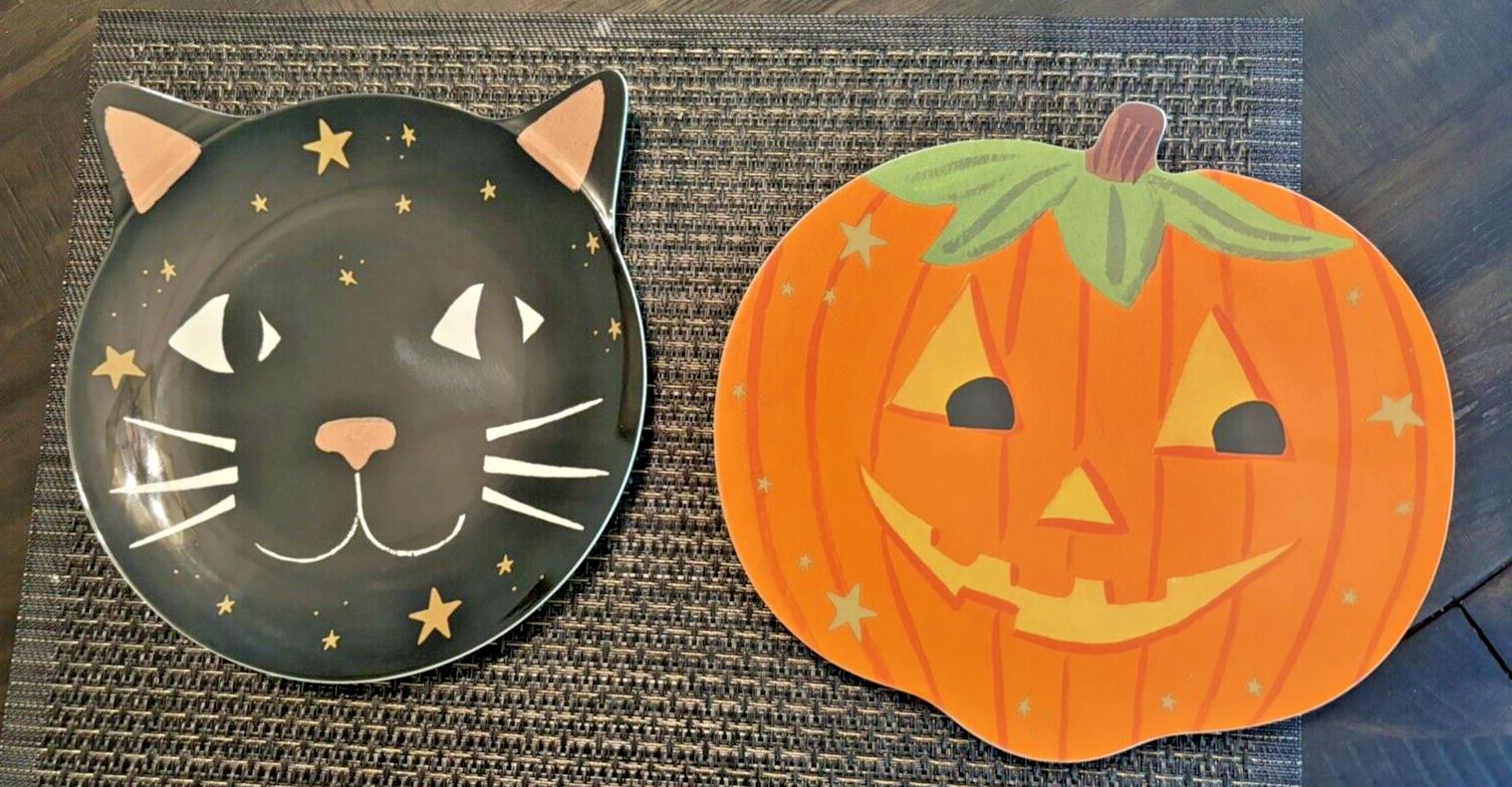 Pottery Barn Holiday Pumpkin black Cat Halloween party School kid SET 3 \