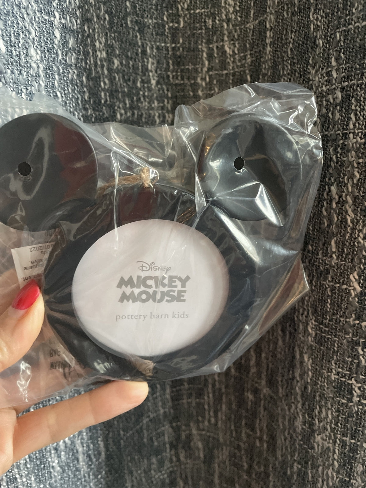 Pottery Barn Christmas Disney Mickey Mouse holiday Ornament gift kid picture new