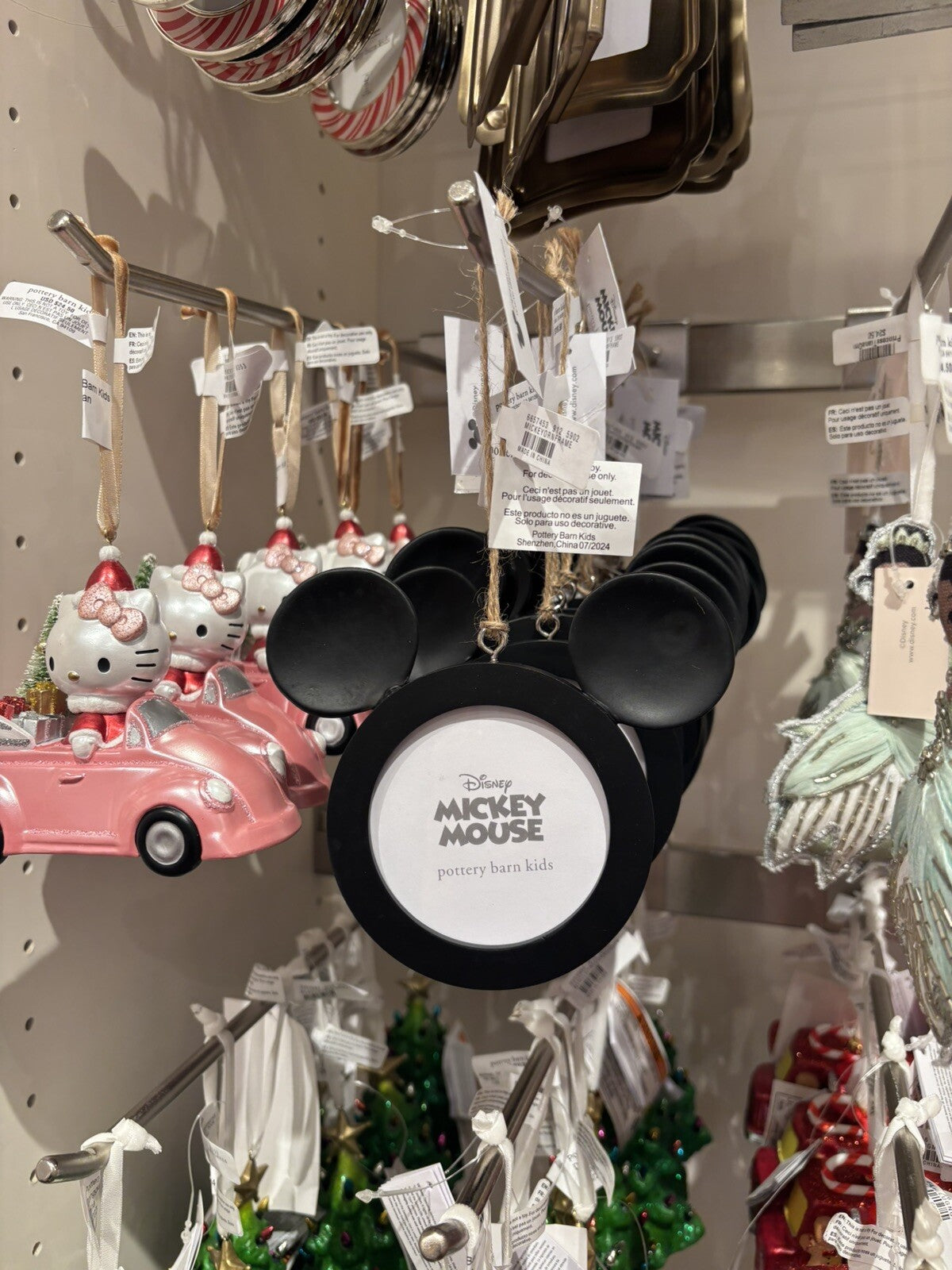 Pottery Barn Christmas Disney Mickey Mouse holiday Ornament gift kid picture new