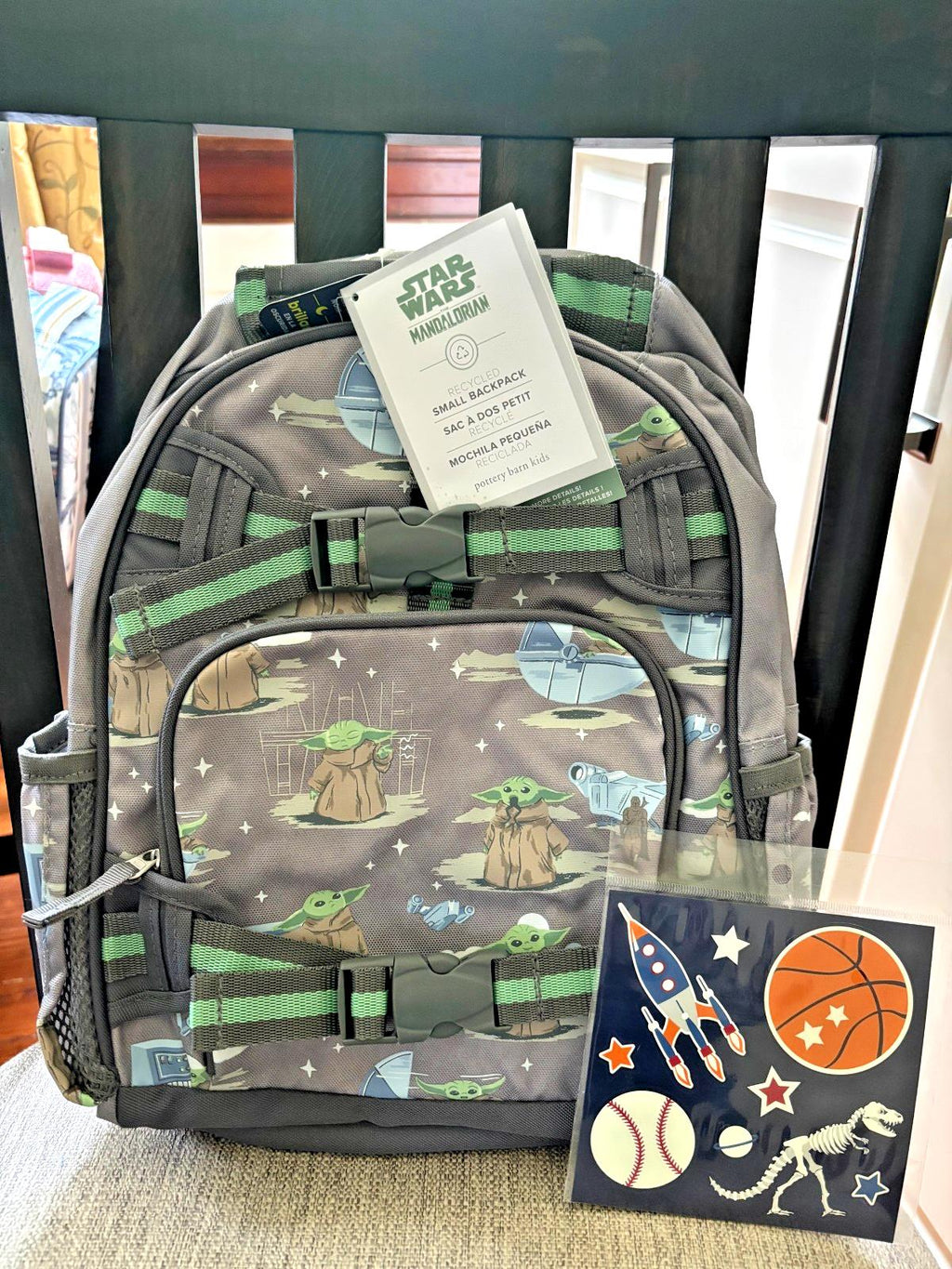Pottery Barn School Disney Snoopy Dinosaur Grogu BACKPACK LUNCH travel Bag boy .