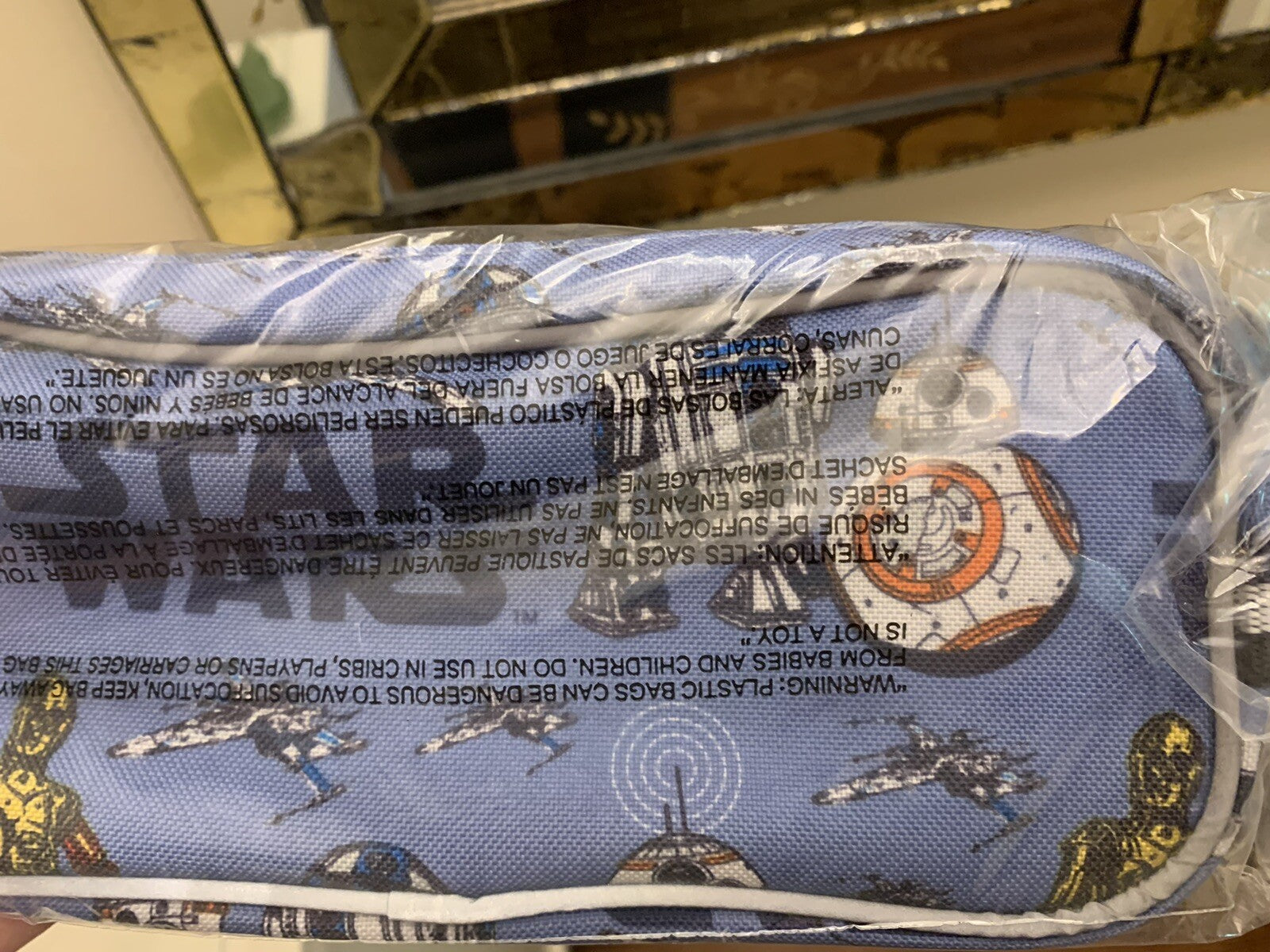 Disney School Pottery Barn STAR WARS PENCIL CASE superhero school Bag Droid ,