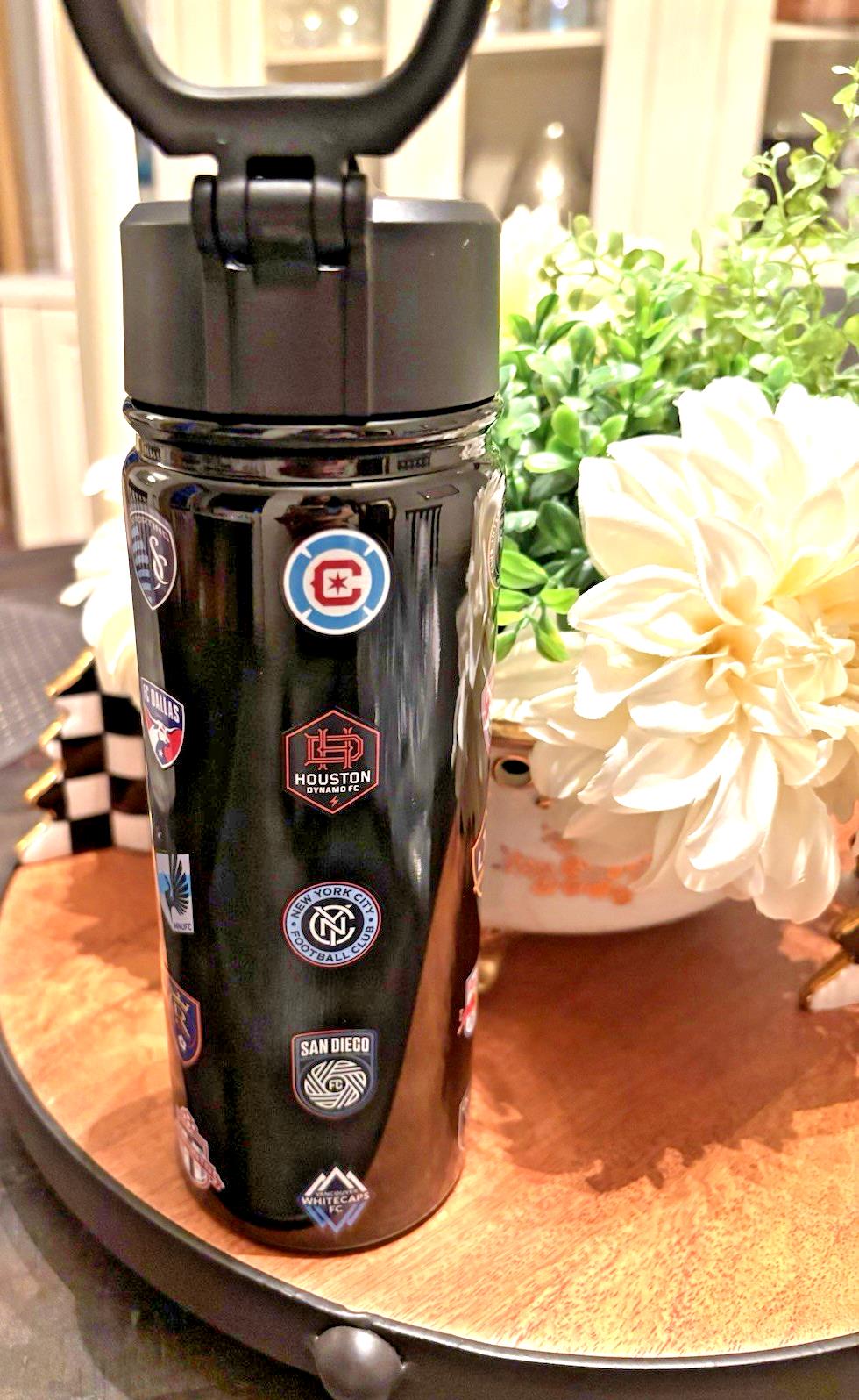Pottery barn Soccer MLS WATER BOTTLE ball school sport holiday team travel kid .