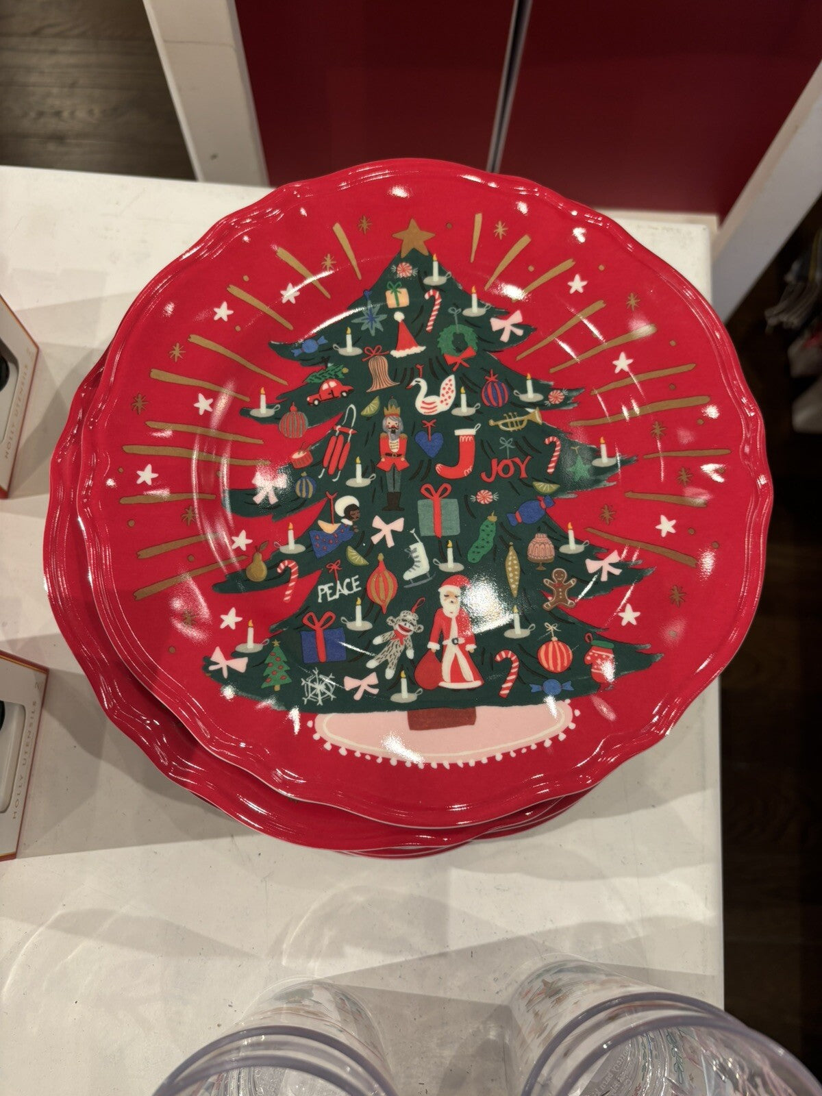 Pottery Barn PLATE holiday Nutcracker 12 Days Christmas party kid Disney SET 4 n