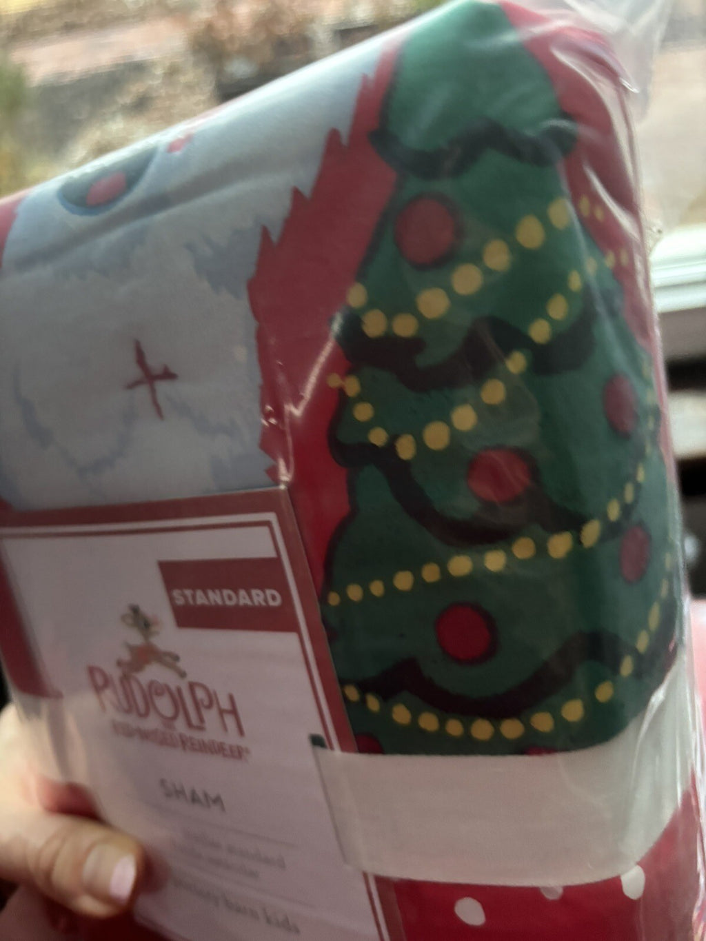 Disney Pottery Barn Holiday Christmas Rudolph Santa Bumble Party Pillow SHAM ,