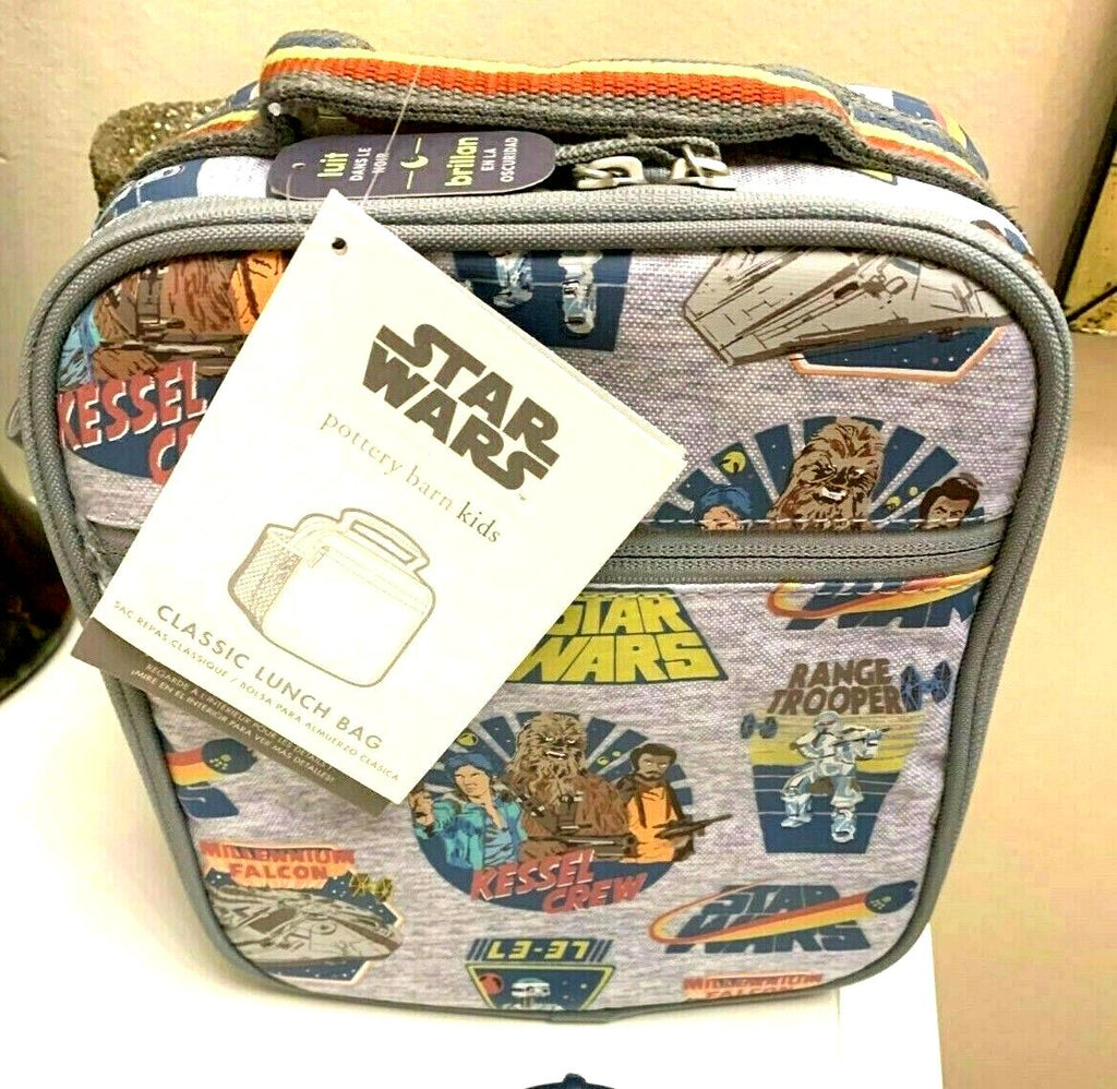 School Pottery Barn Disney STAR WARS Solo LUNCH BOX space boy bag Solar yoda ,