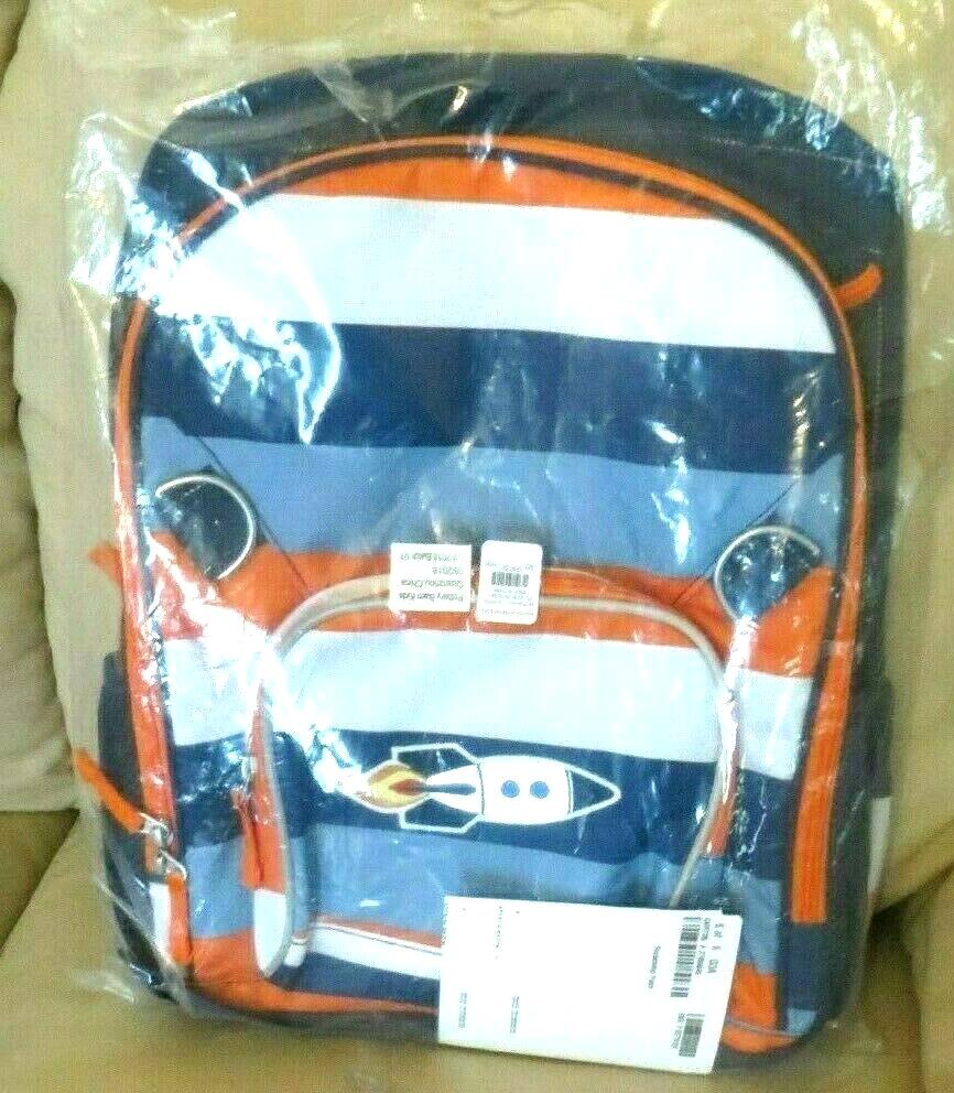 Pottery Barn School Disney Backpack bag space stripe LARGE star wars grogu .