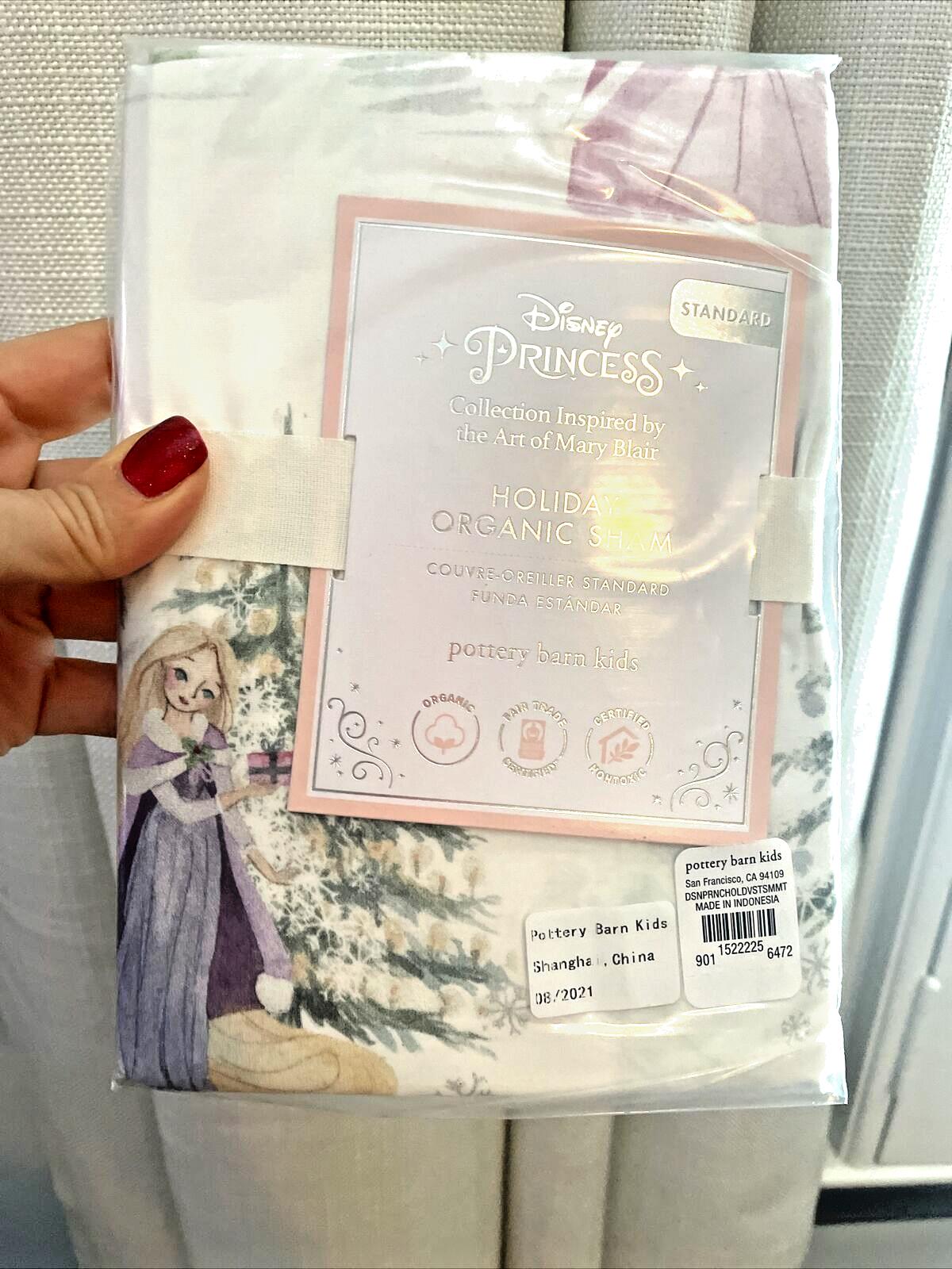 Pottery Barn Disney PRINCESS Belle Pillow Sham Cinderella school CASTLE holiday