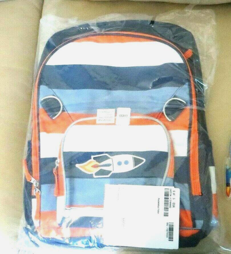 Pottery Barn School Disney Backpack bag space stripe LARGE star wars grogu .