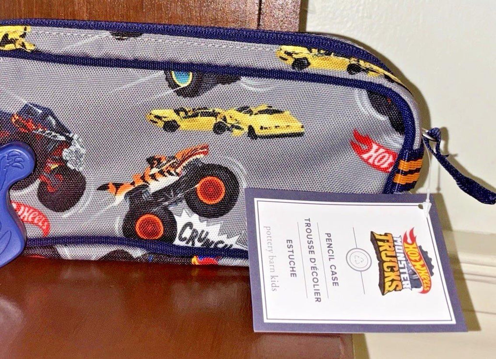 School Pottery Barn Hot Wheels Monster Truck Car PENCIL BAG+ dinosaur Pre K .
