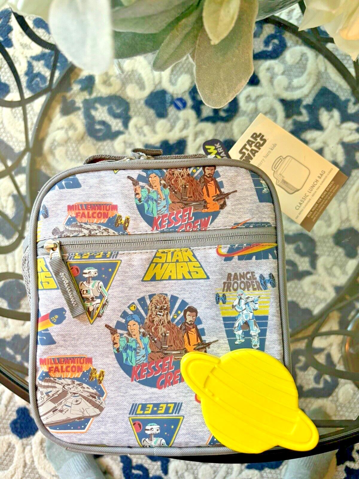 School Pottery Barn Disney STAR WARS Solo LUNCH BOX space boy bag Solar yoda ,