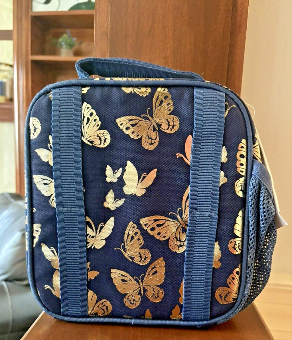 Pottery Barn school glitter LUNCH +Unicorn Disney travel bag gold girl gift ?? [