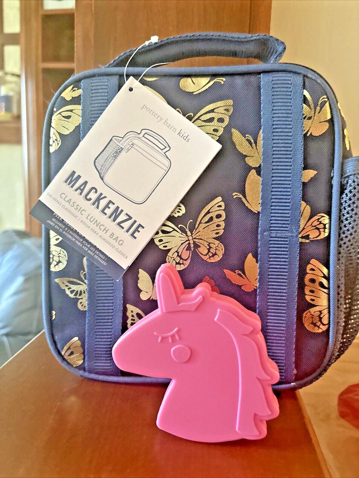 Pottery Barn school glitter LUNCH +Unicorn Disney travel bag gold girl gift ?? [