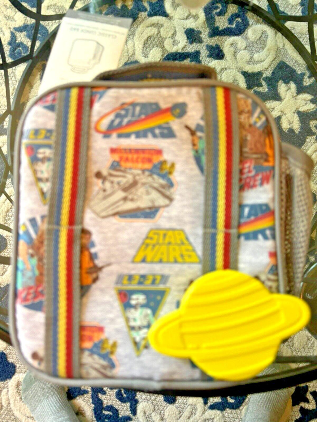 School Pottery Barn Disney STAR WARS Solo LUNCH BOX space boy bag Solar yoda ,