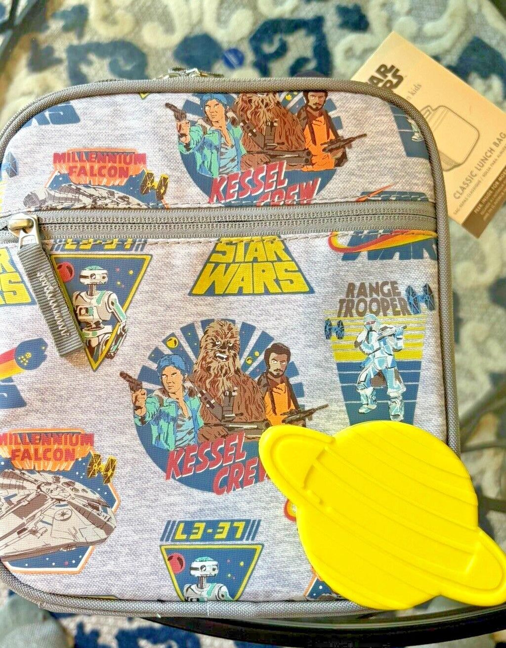 School Pottery Barn Disney STAR WARS Solo LUNCH BOX space boy bag Solar yoda ,