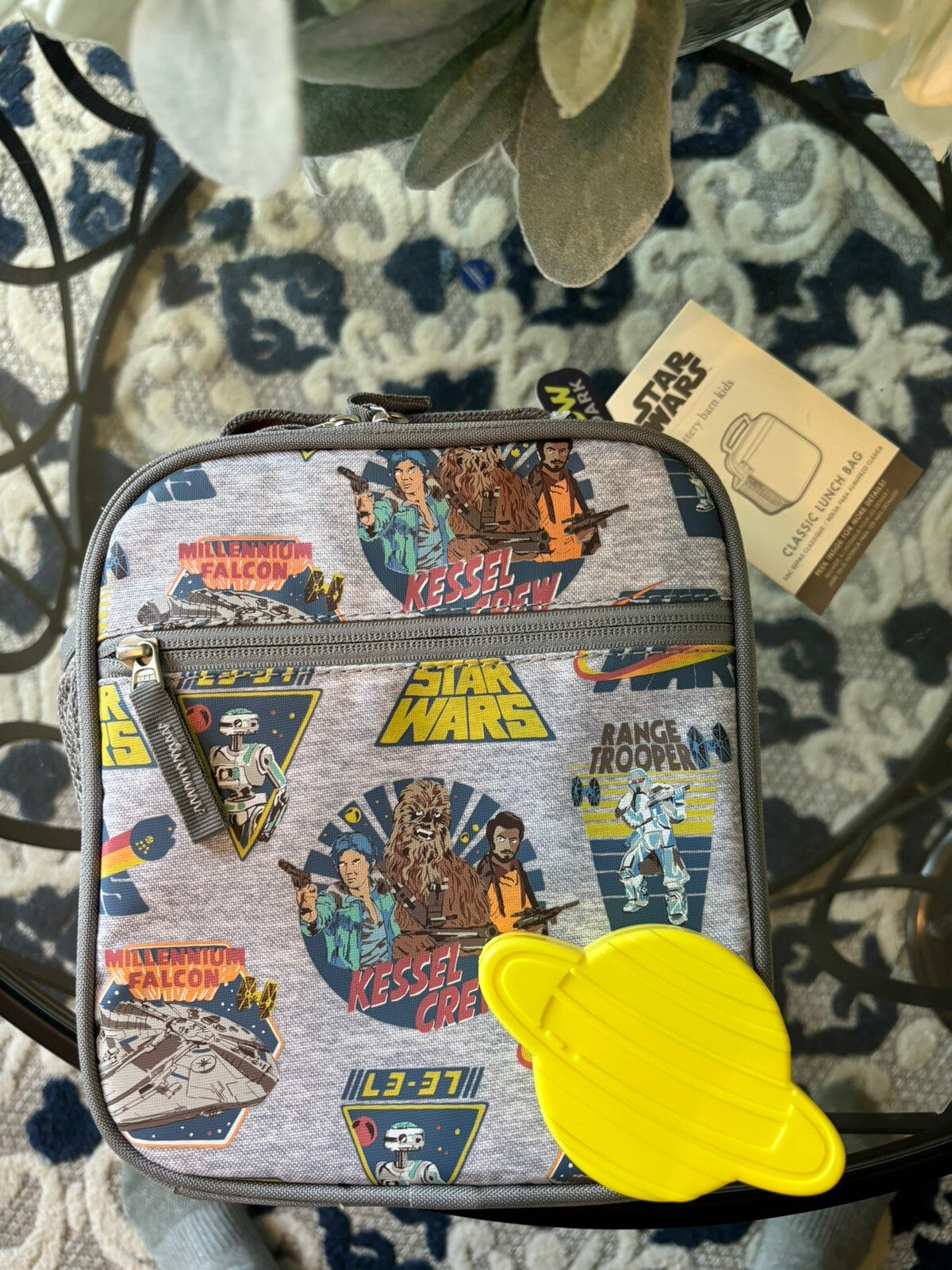 School Pottery Barn Disney STAR WARS Solo LUNCH BOX space boy bag Solar yoda ,