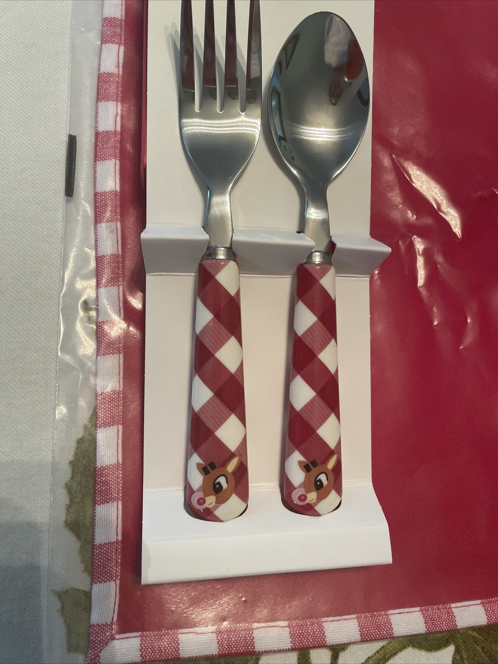 Pottery Barn Christmas holiday Rudolph Reindeer Napkin party Kid Disney SET 2
