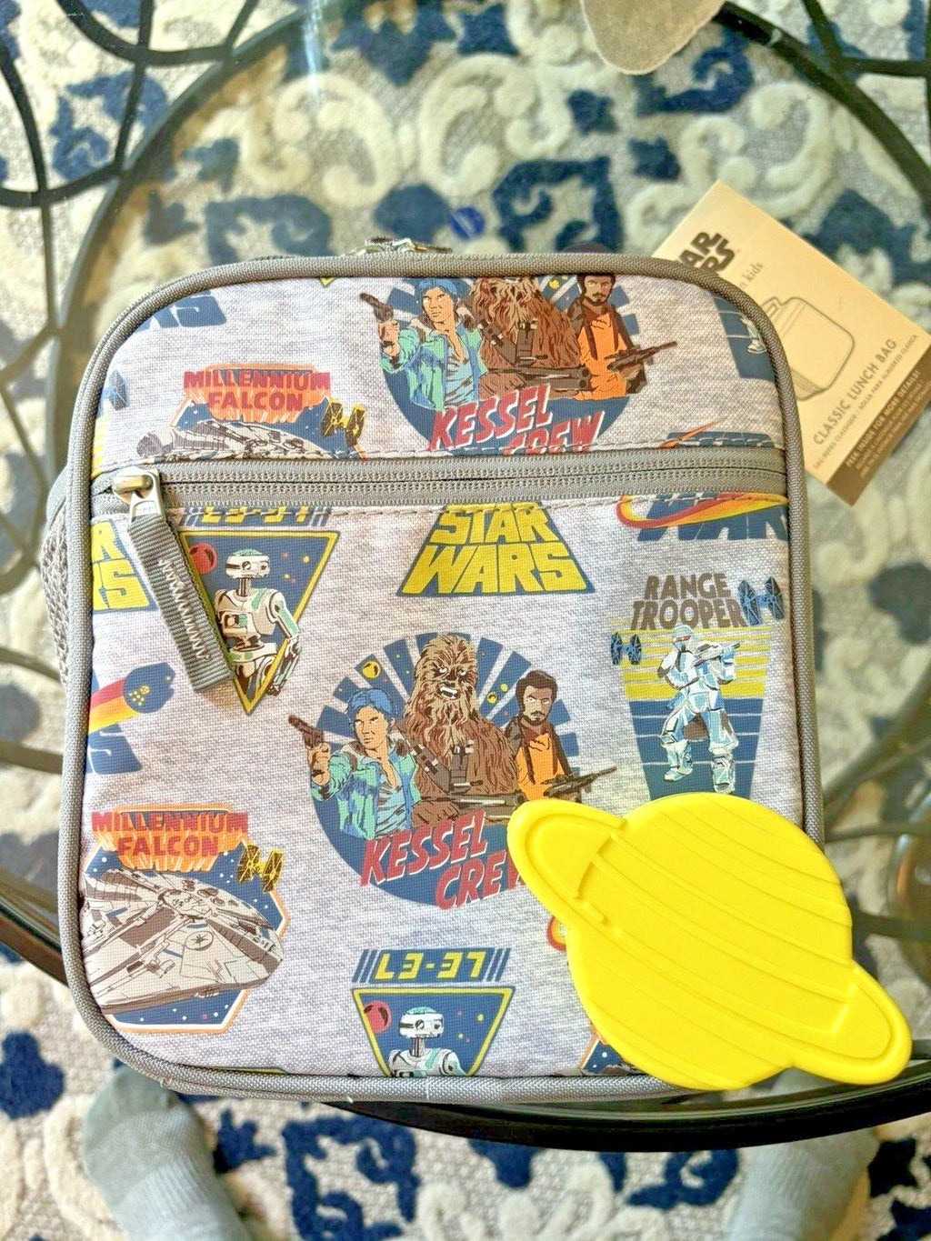 School Pottery Barn Disney STAR WARS Solo LUNCH BOX space boy bag Solar yoda ,