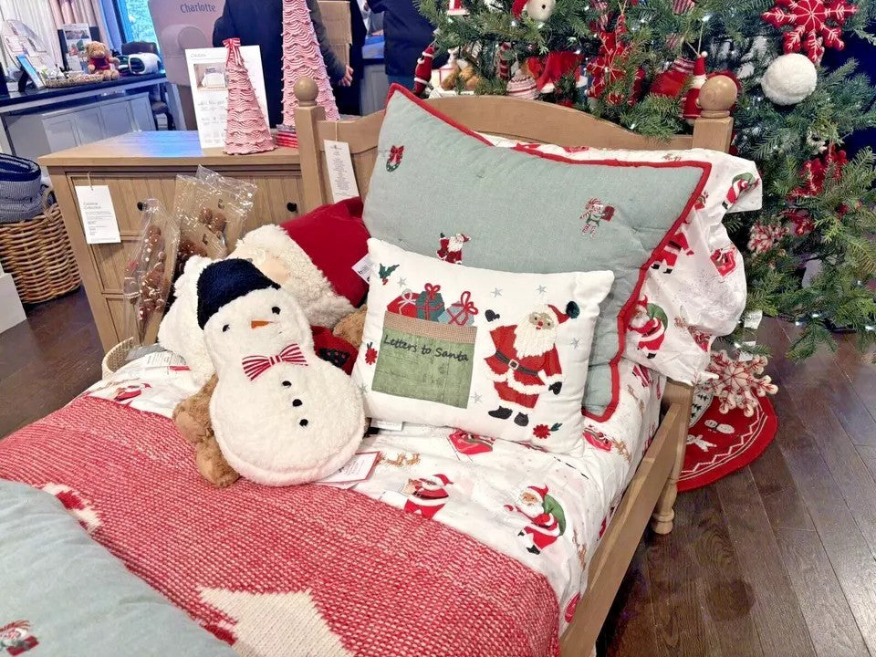 Pottery Barn Christmas Holiday Snowman pillow gift Birthday Disney kid party