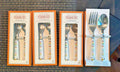 Snoopy Disney School Pottery Barn Holiday UTENSIL peanuts Thanksgiving SET 4 \