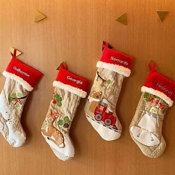 Pottery Barn Holiday Christmas stocking woodland deer gift party girl Disney  a