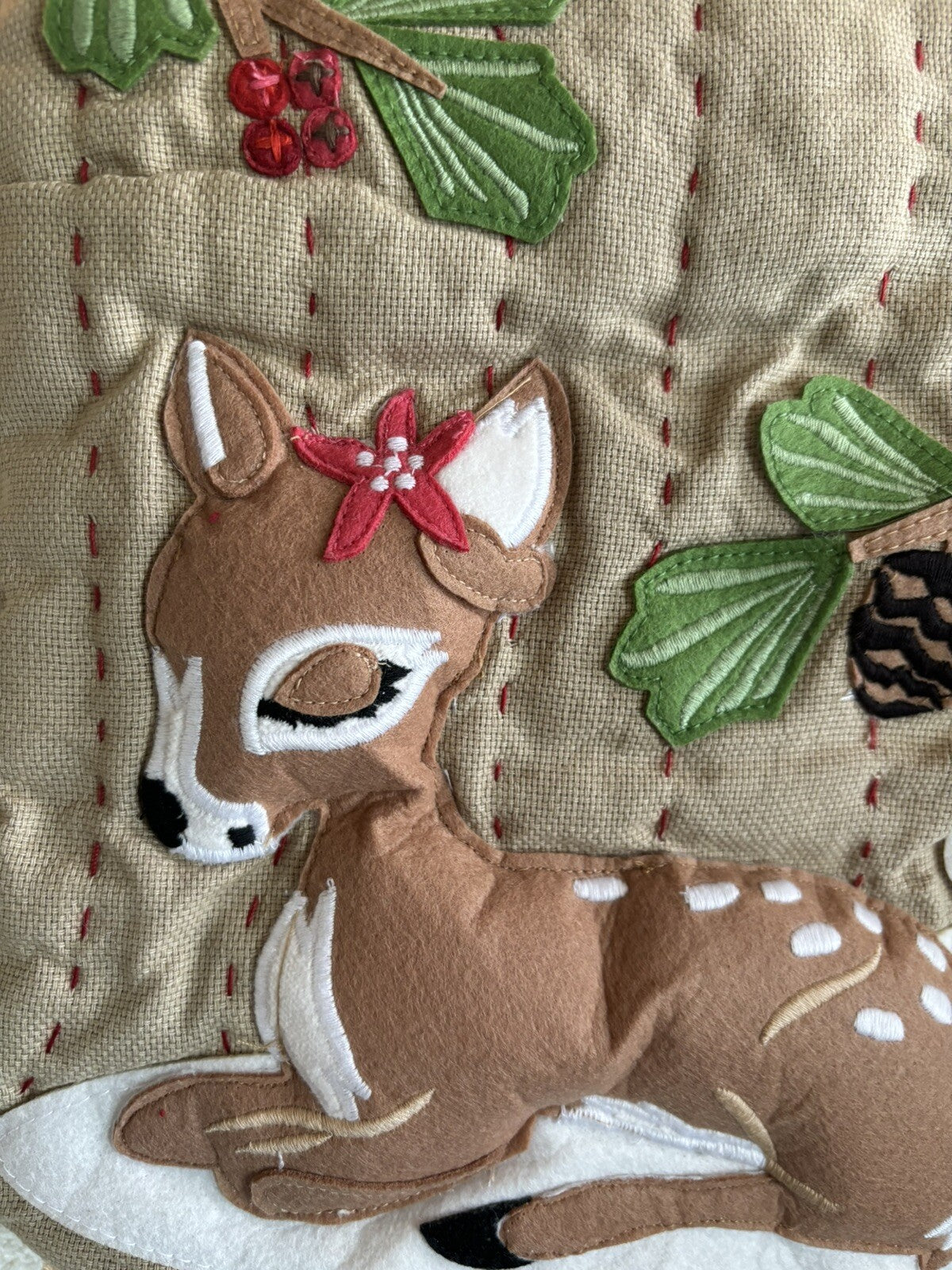 Pottery Barn Holiday Christmas stocking woodland deer gift party girl Disney  a