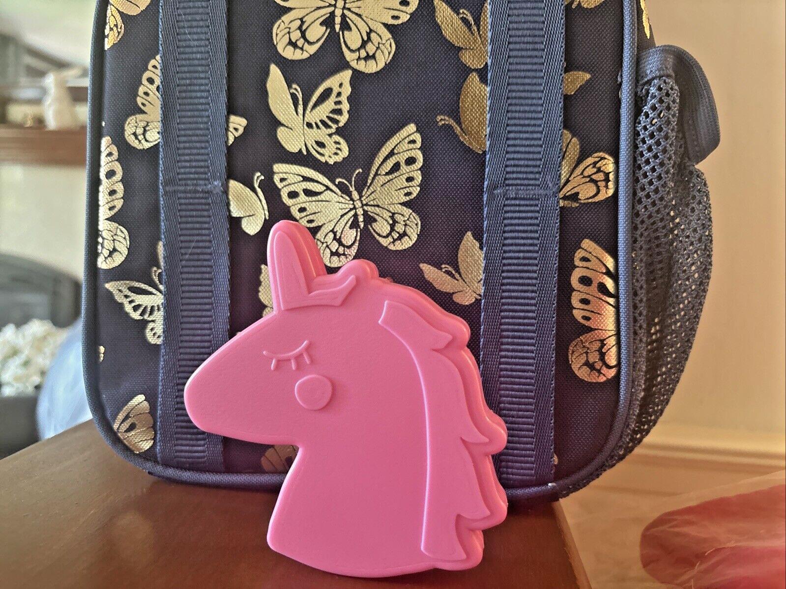 Pottery Barn school glitter LUNCH +Unicorn Disney travel bag gold girl gift ?? [