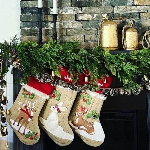 Pottery Barn Holiday Christmas stocking woodland deer gift party girl Disney  a