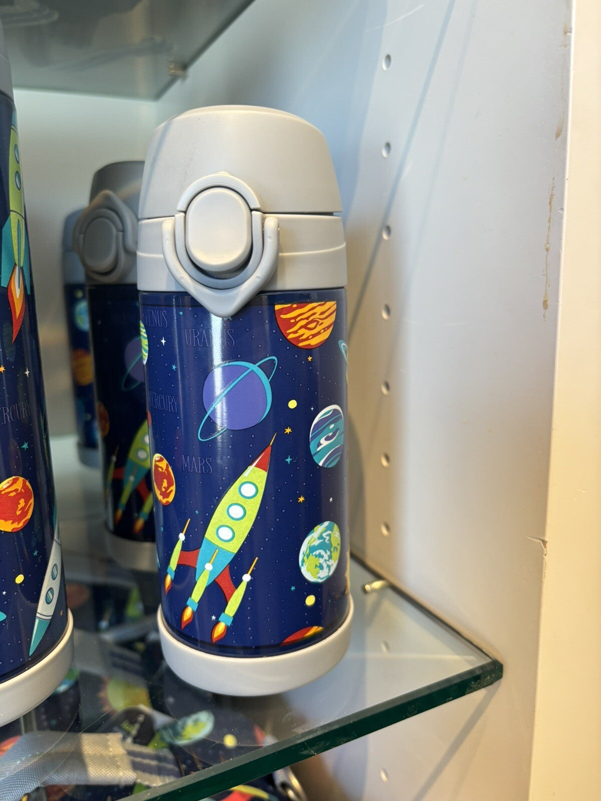 Pottery Barn School Disney WATER Bottle Space Lunch galaxy Star boy Travel kid .