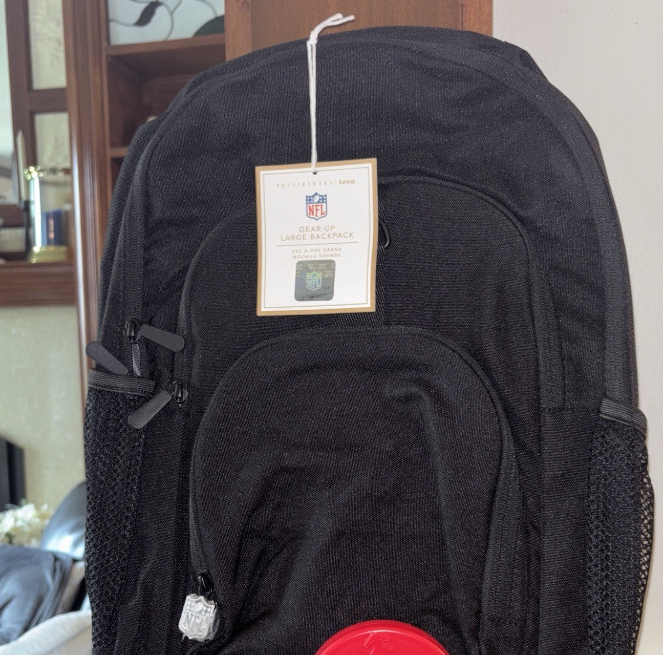 Pottery Barn School Disney NFL Football sport bag LARGE Backpack Travel boy .